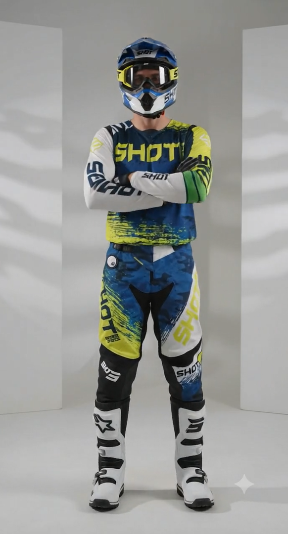 Piloto con equipamiento SHOT generado con IA